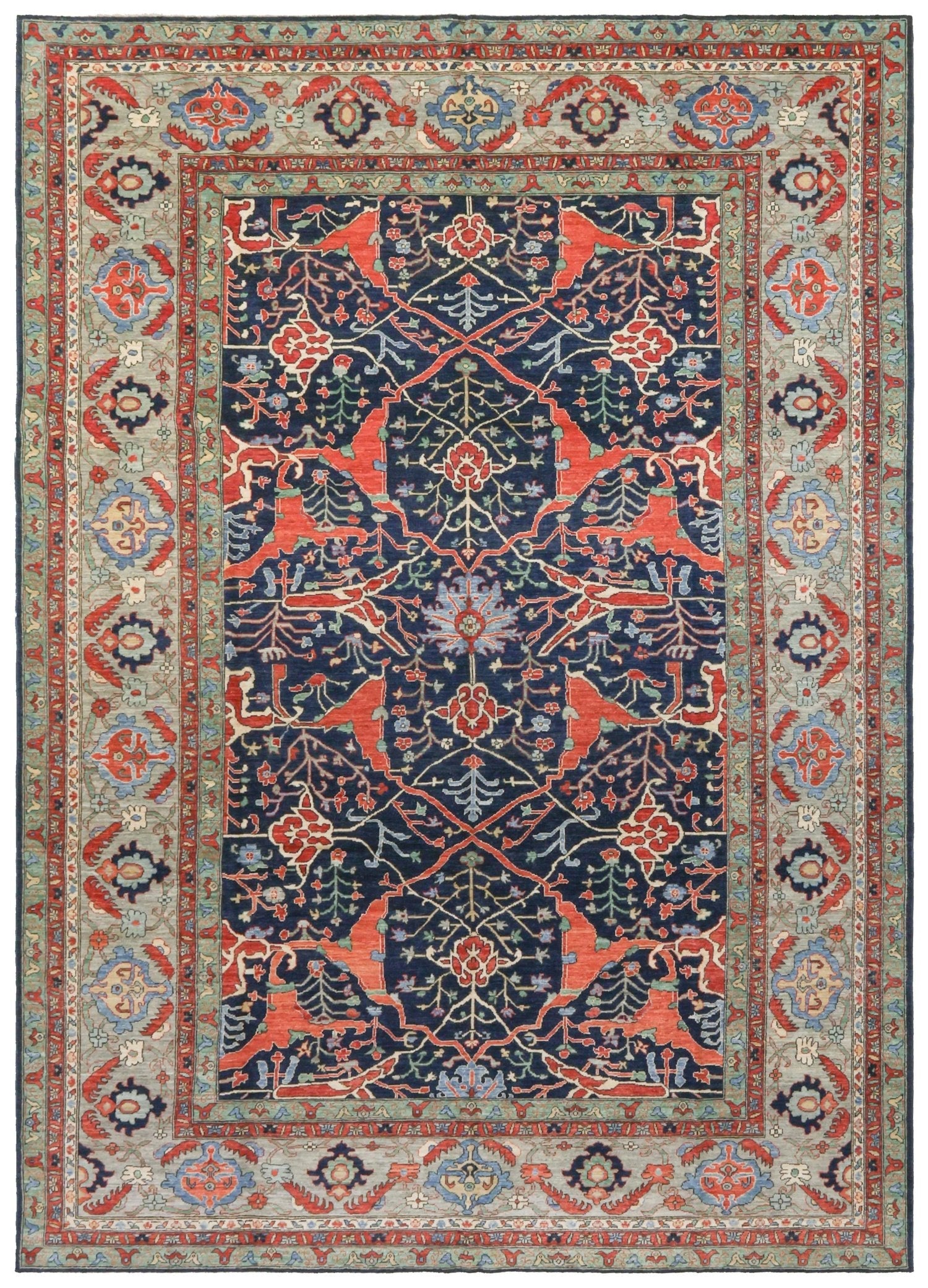 Arabesque Bijar Handwoven Tribal Rug