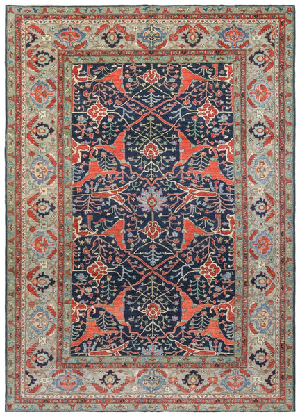 Arabesque Bijar Handwoven Tribal Rug