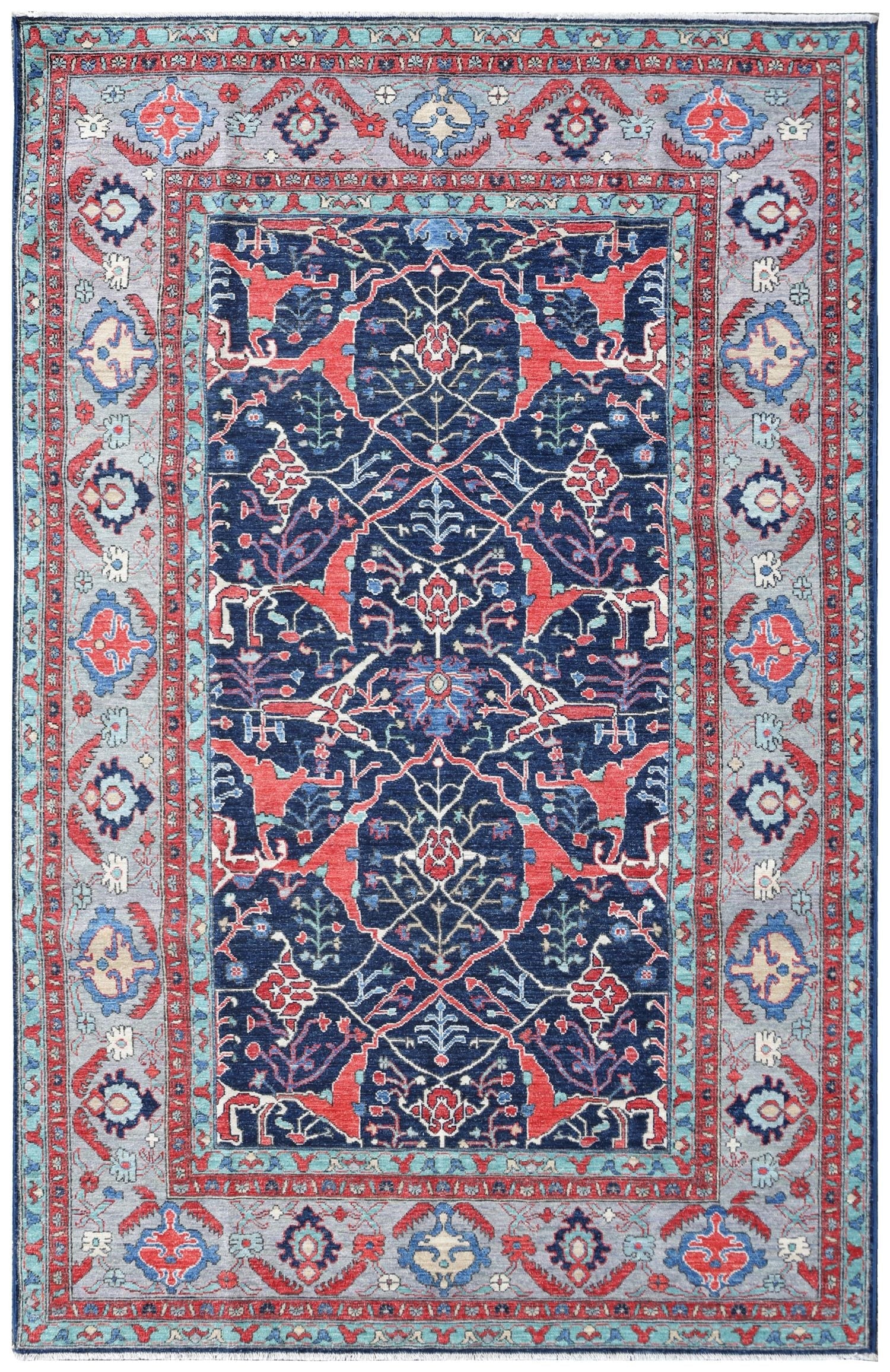 Arabesque Bijar Handwoven Tribal Rug