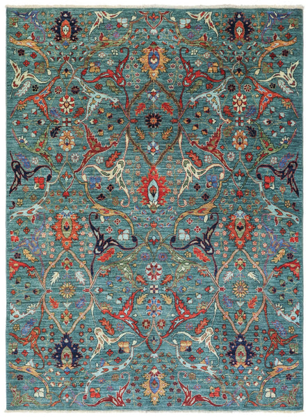 Arabesque Tabriz Handwoven Tribal Rug