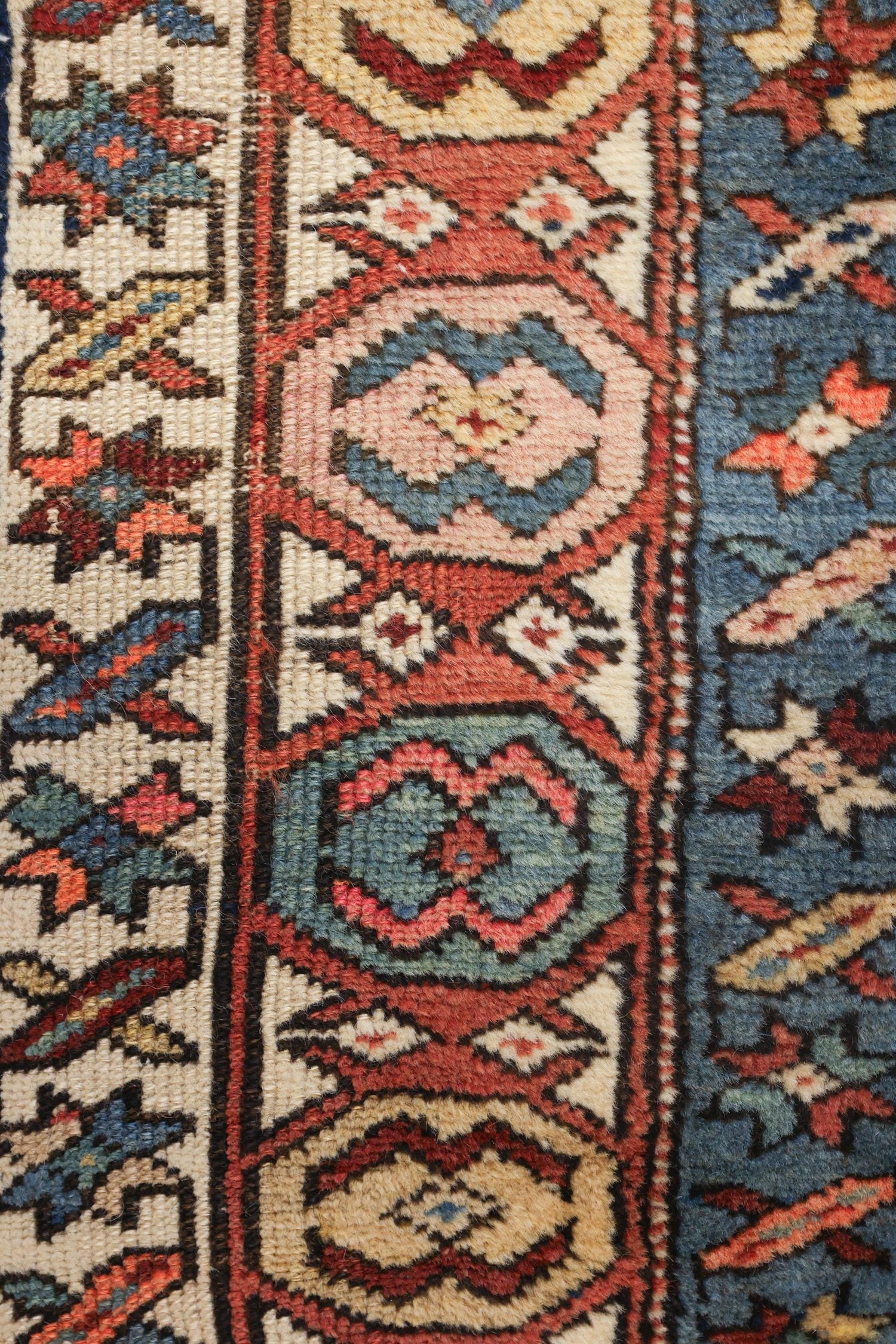 Vintage Azeri Handwoven Tribal Rug, J69208