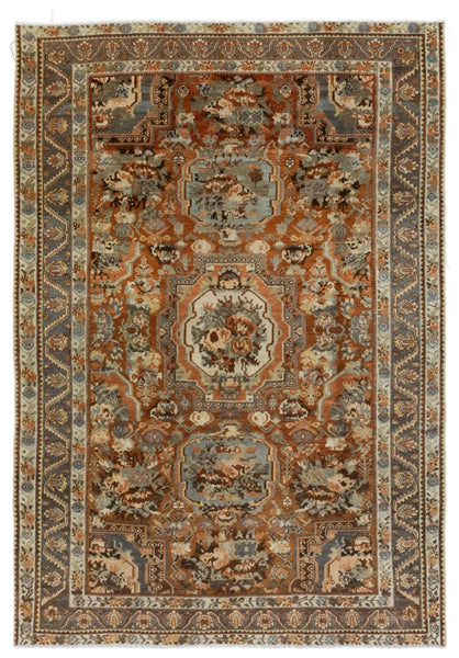 Vintage Bakhtiari Handwoven Tribal Rug