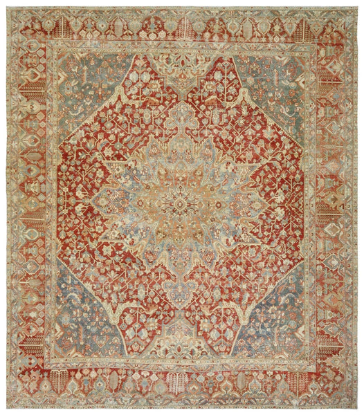 Vintage Bakhtiari Handwoven Tribal Rug