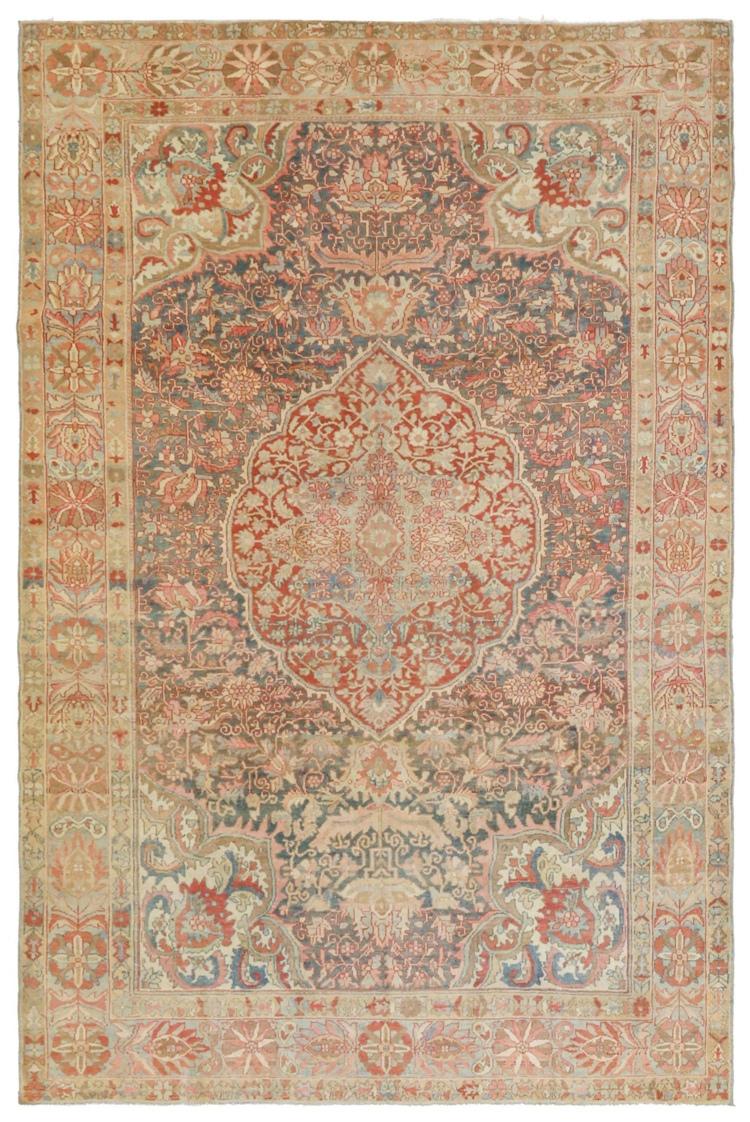 Vintage Bakhtiari Handwoven Tribal Rug