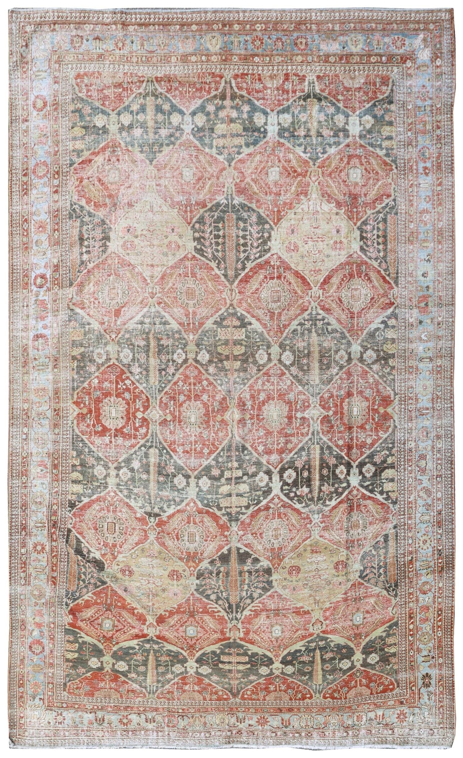 Vintage Bakhtiari Handwoven Tribal Rug