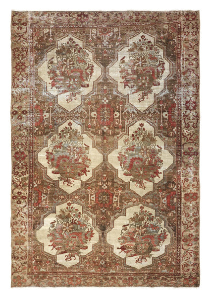 Vintage Bakhtiari Handwoven Tribal Rug