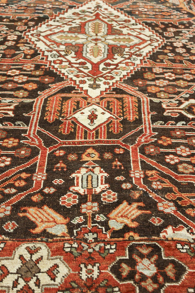 Antique Bakhtiari Handwoven Tribal Rug, J76627