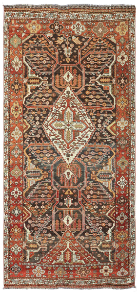 Antique Bakhtiari Handwoven Tribal Rug