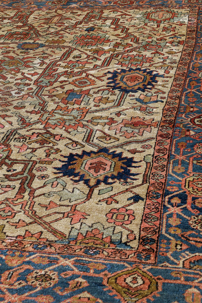 Antique Bakshaish Handwoven Tribal Rug, J78398