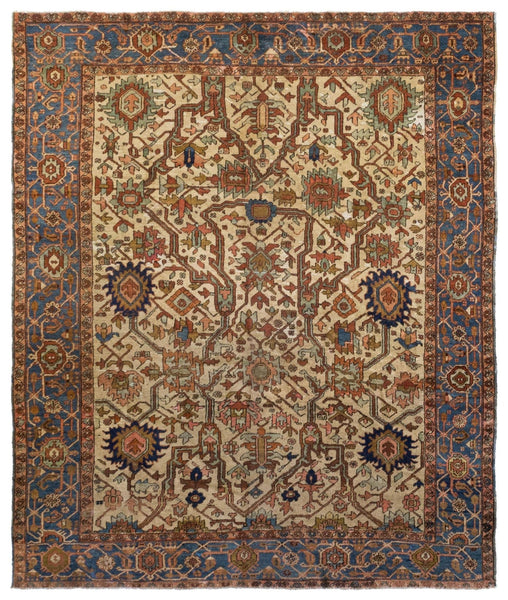 Antique Bakshaish Handwoven Tribal Rug