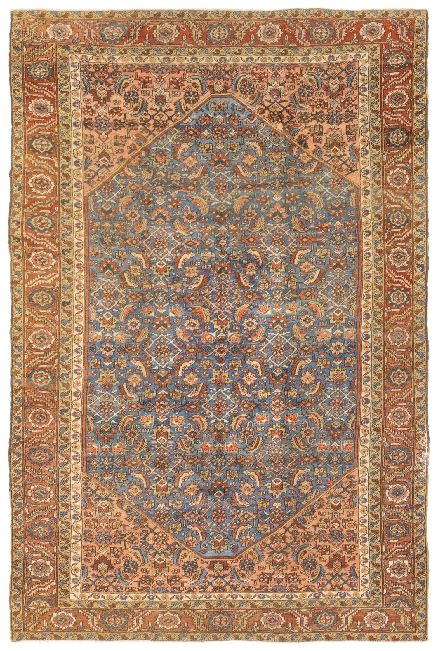 Antique Bakshaish Handwoven Tribal Rug