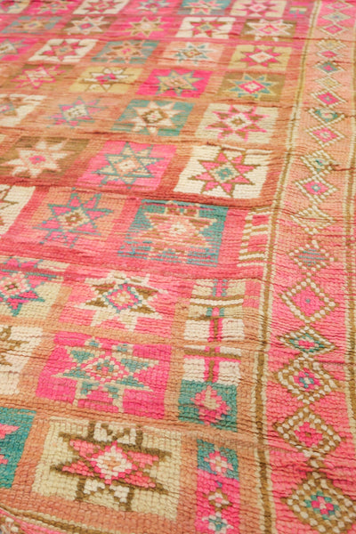 Vintage Berber Handwoven Tribal Rug, J74067