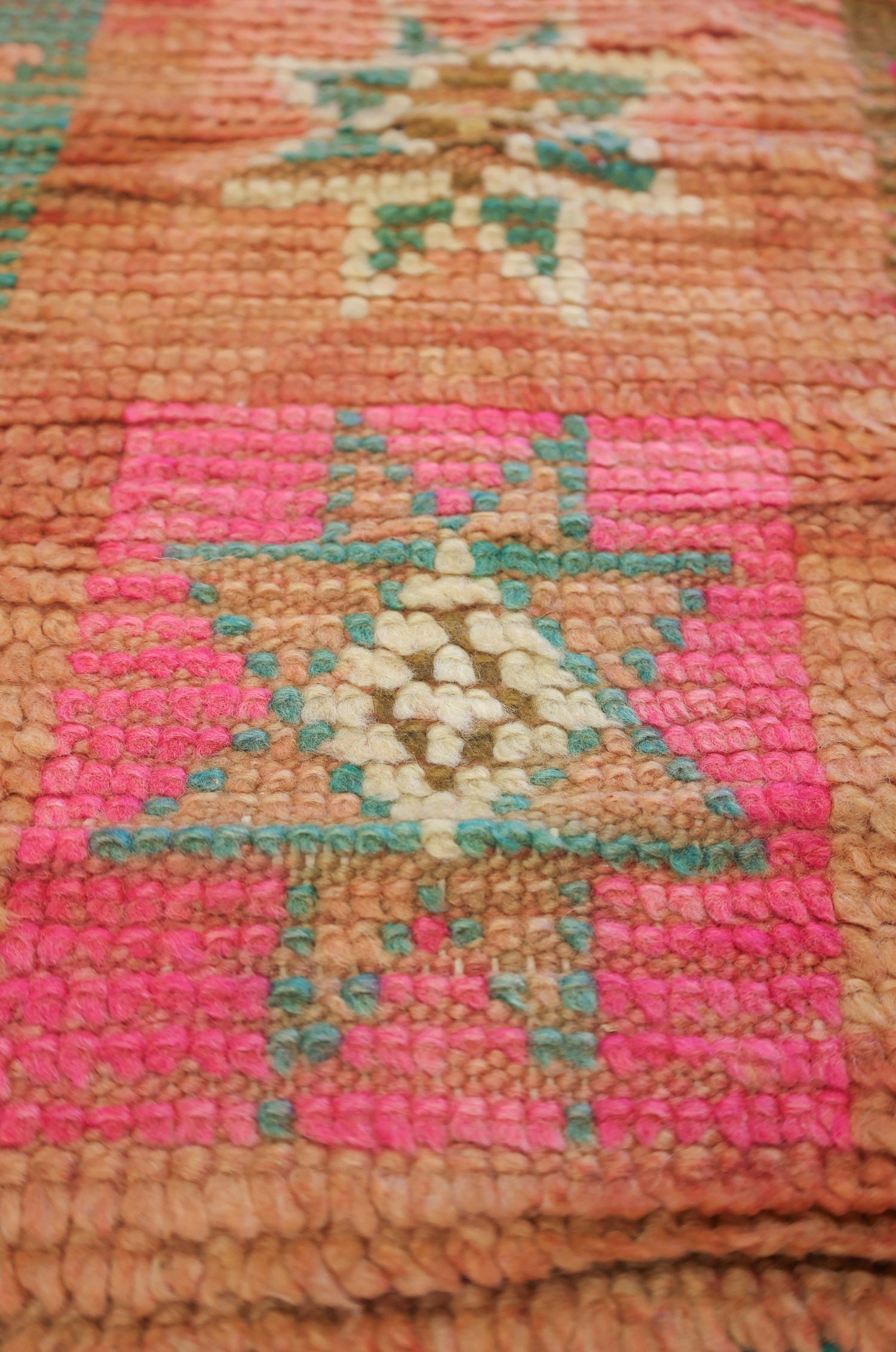 Vintage Berber Handwoven Tribal Rug, J74067