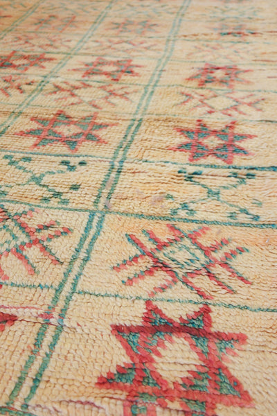 Vintage Berber Handwoven Tribal Rug, J74070