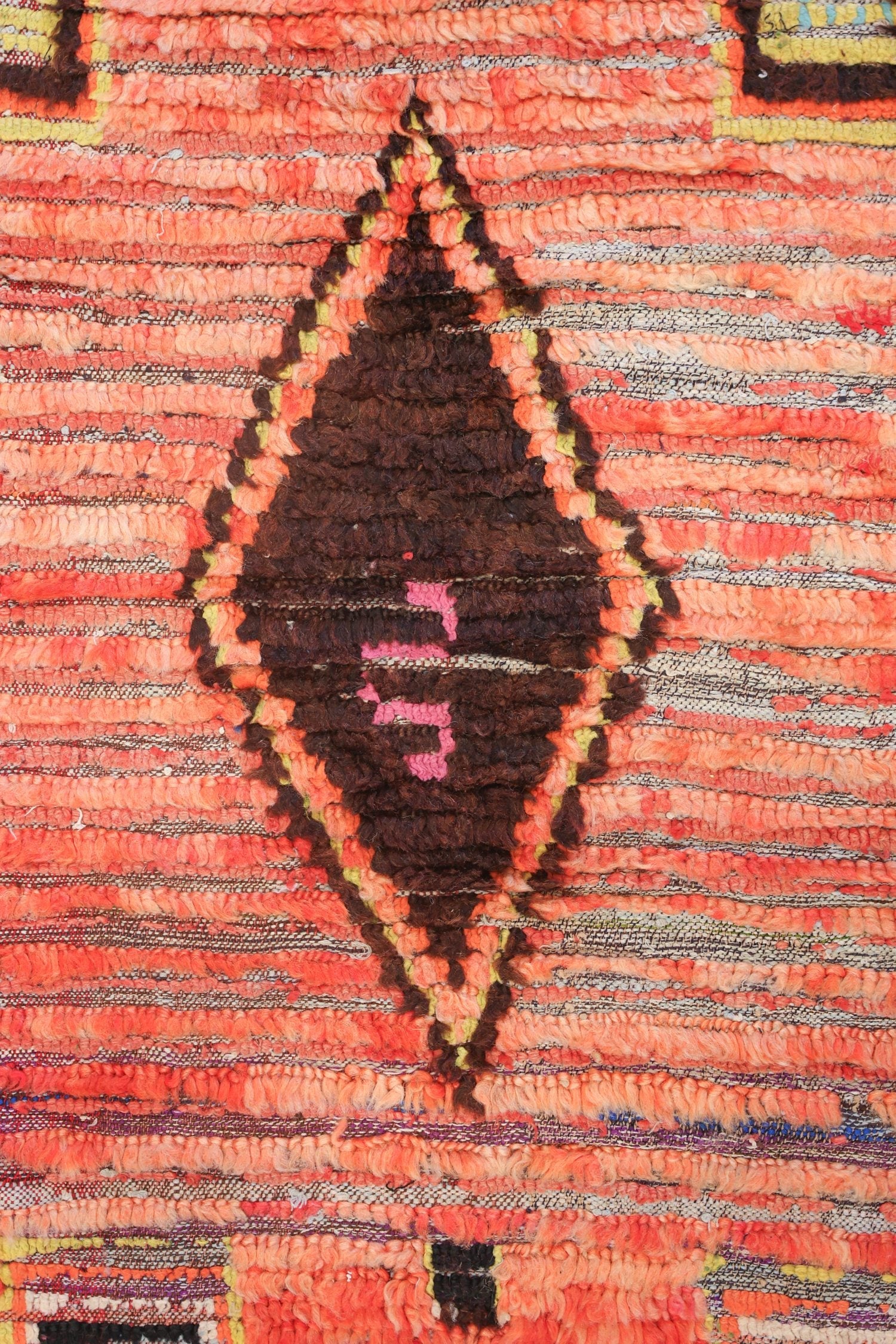 Vintage Berber Handwoven Tribal Rug, J74071