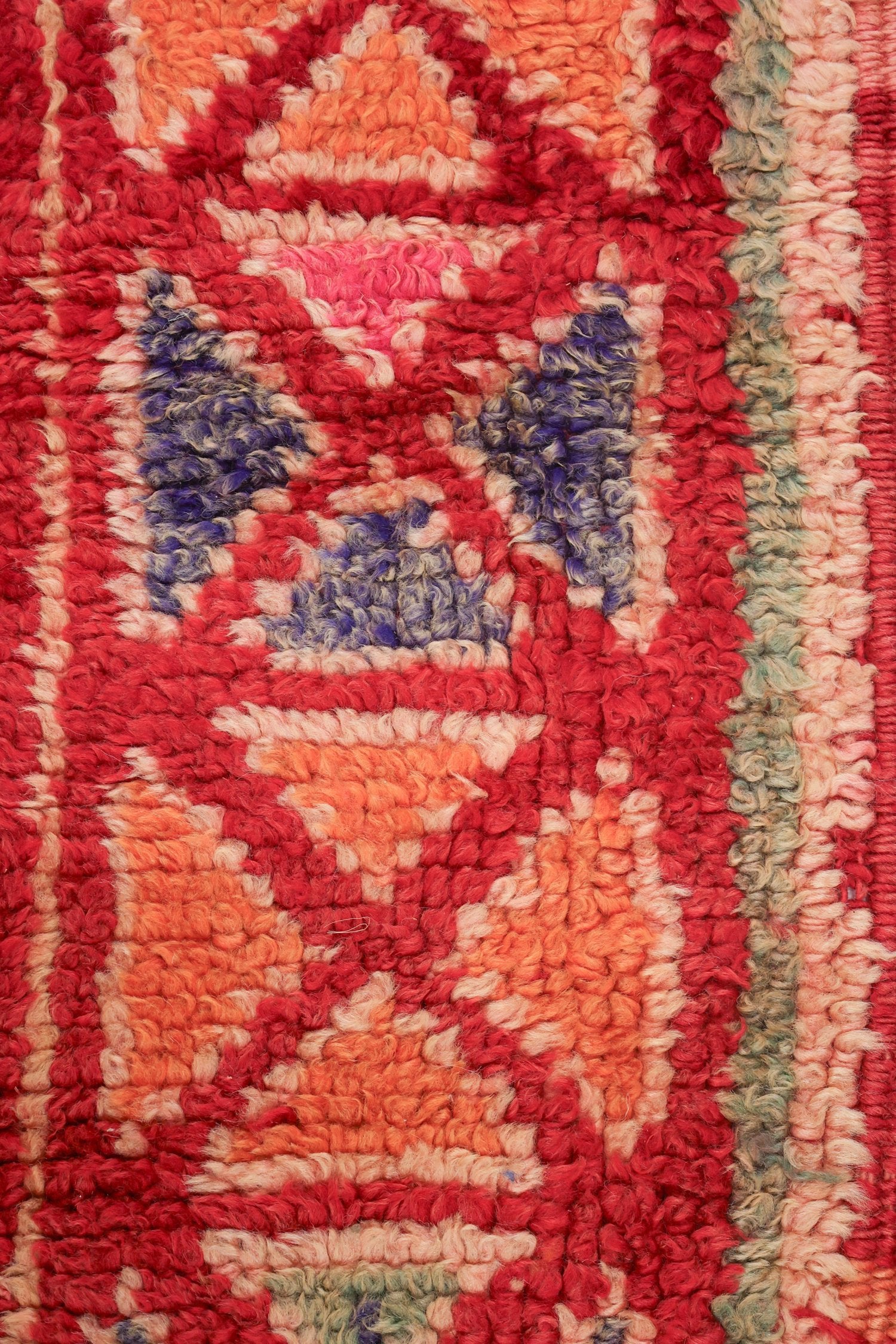 Vintage Berber Handwoven Tribal Rug, J74103