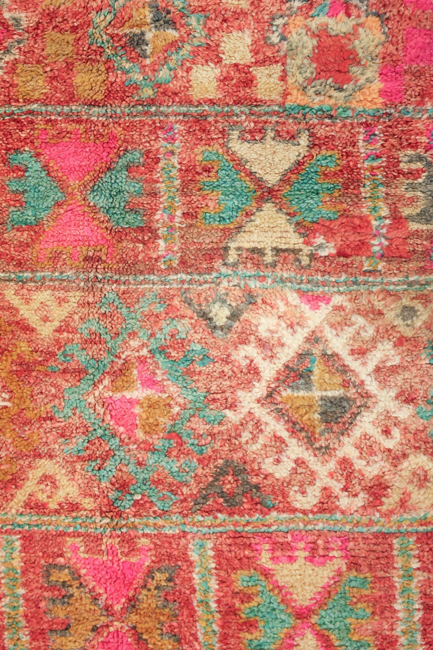 Vintage Berber Handwoven Tribal Rug, J74106