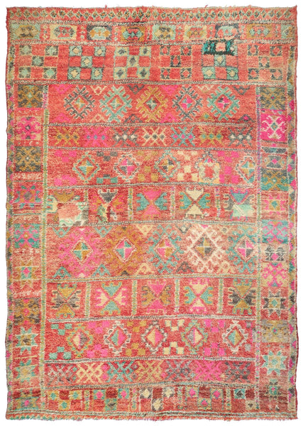 Vintage Berber Handwoven Tribal Rug