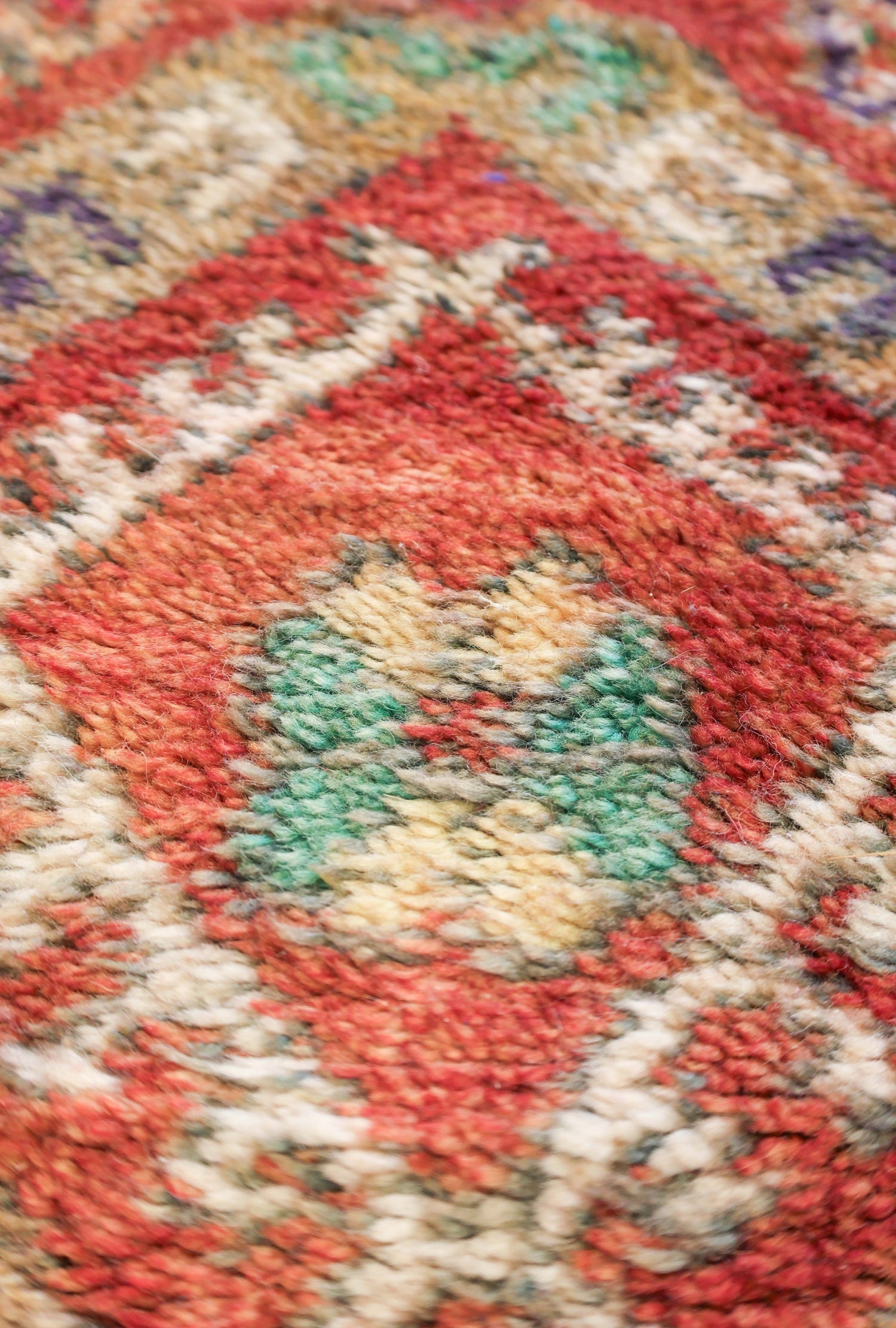 Vintage Berber Handwoven Tribal Rug, J74108