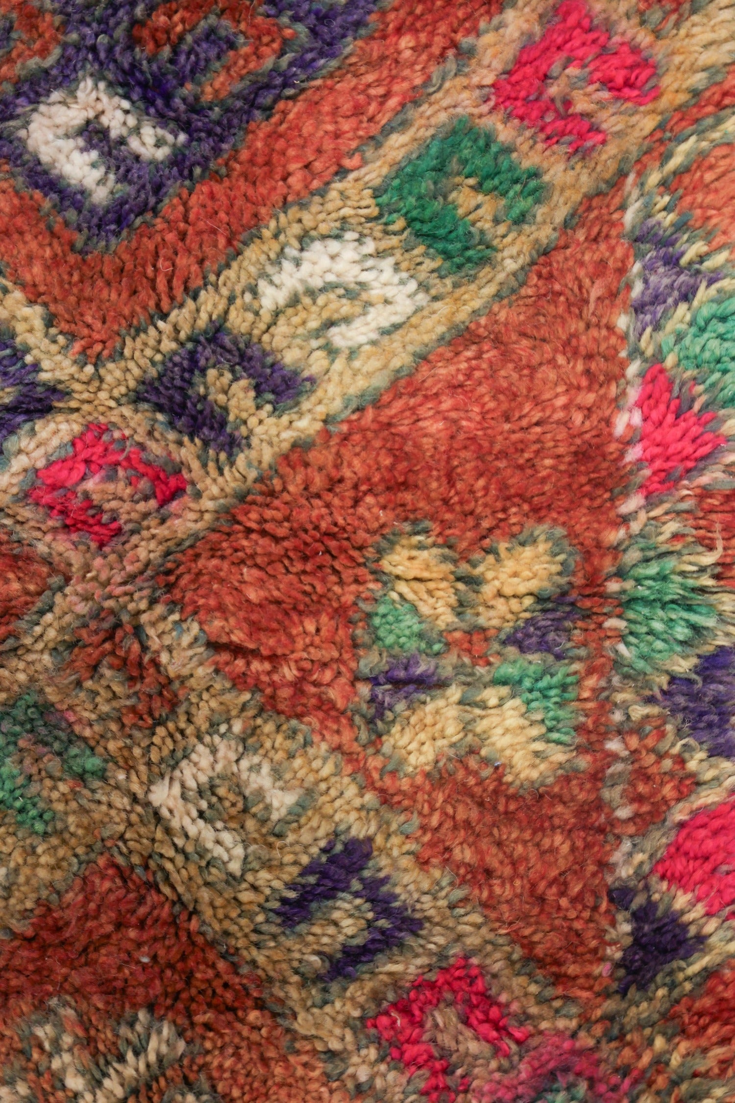 Vintage Berber Handwoven Tribal Rug, J74108