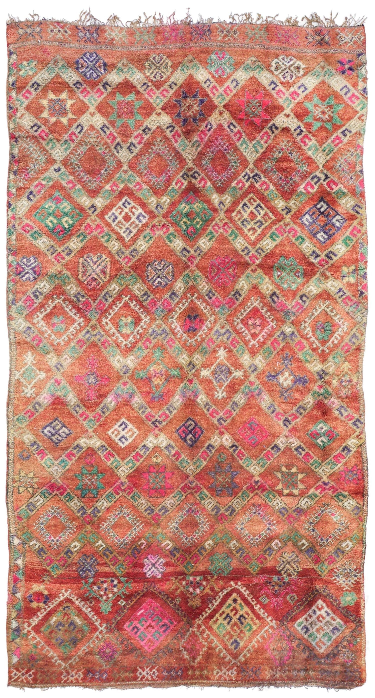 Vintage Berber Handwoven Tribal Rug