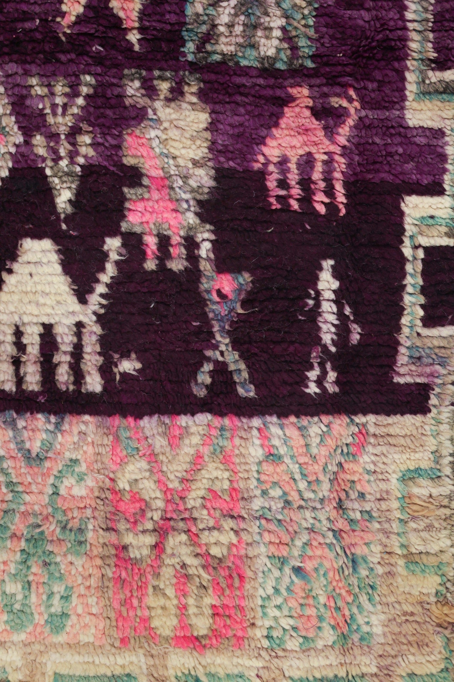 Vintage Berber Handwoven Tribal Rug, J74109