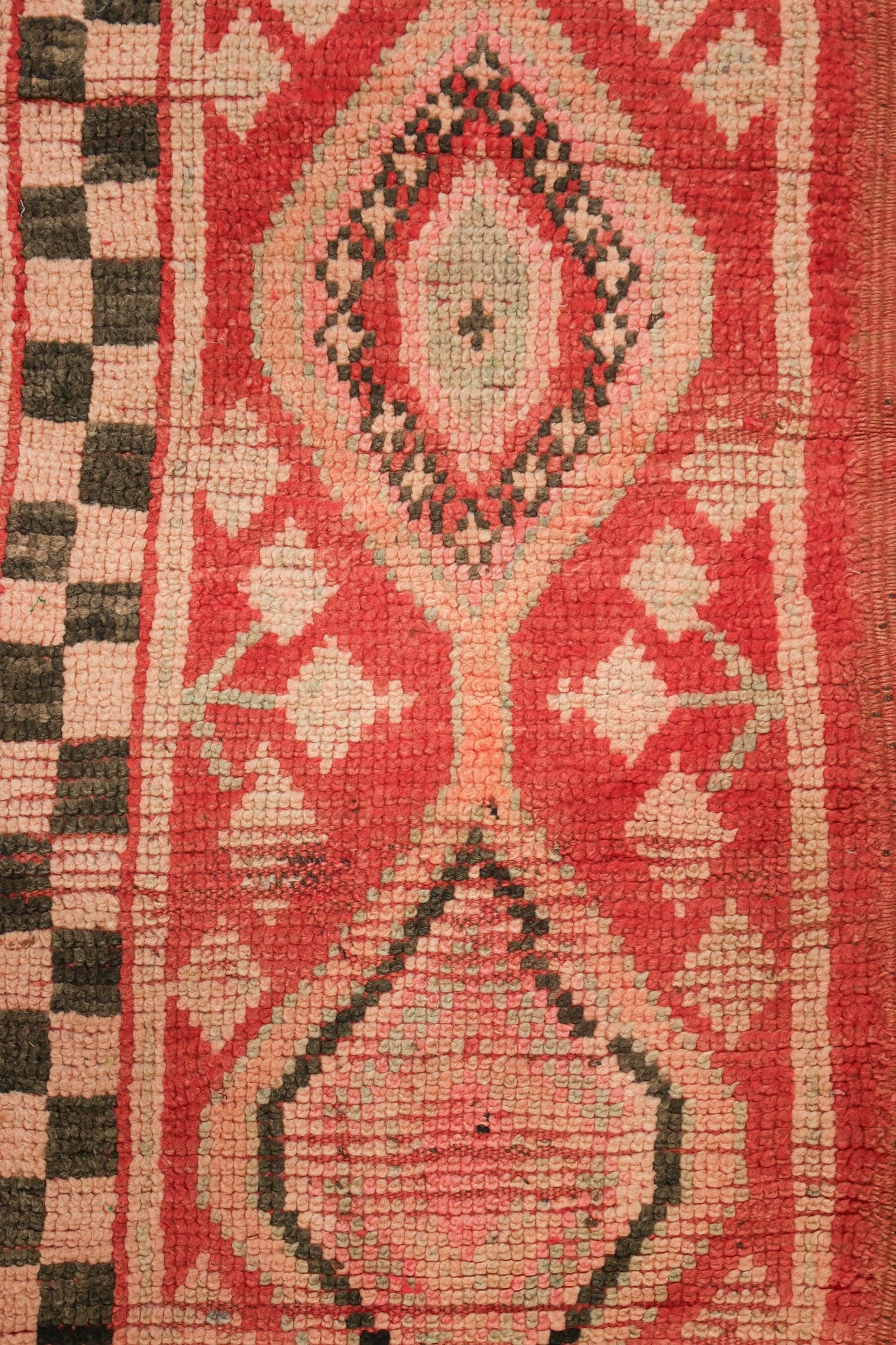 Vintage Berber Handwoven Tribal Rug, J74112