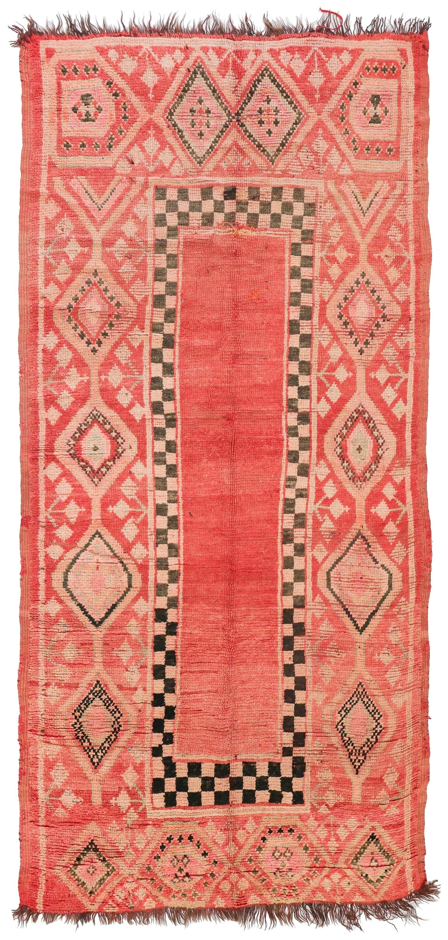 Vintage Berber Handwoven Tribal Rug