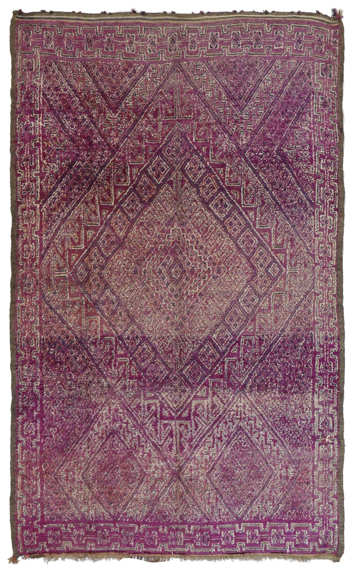 Vintage Berber Handwoven Tribal Rug