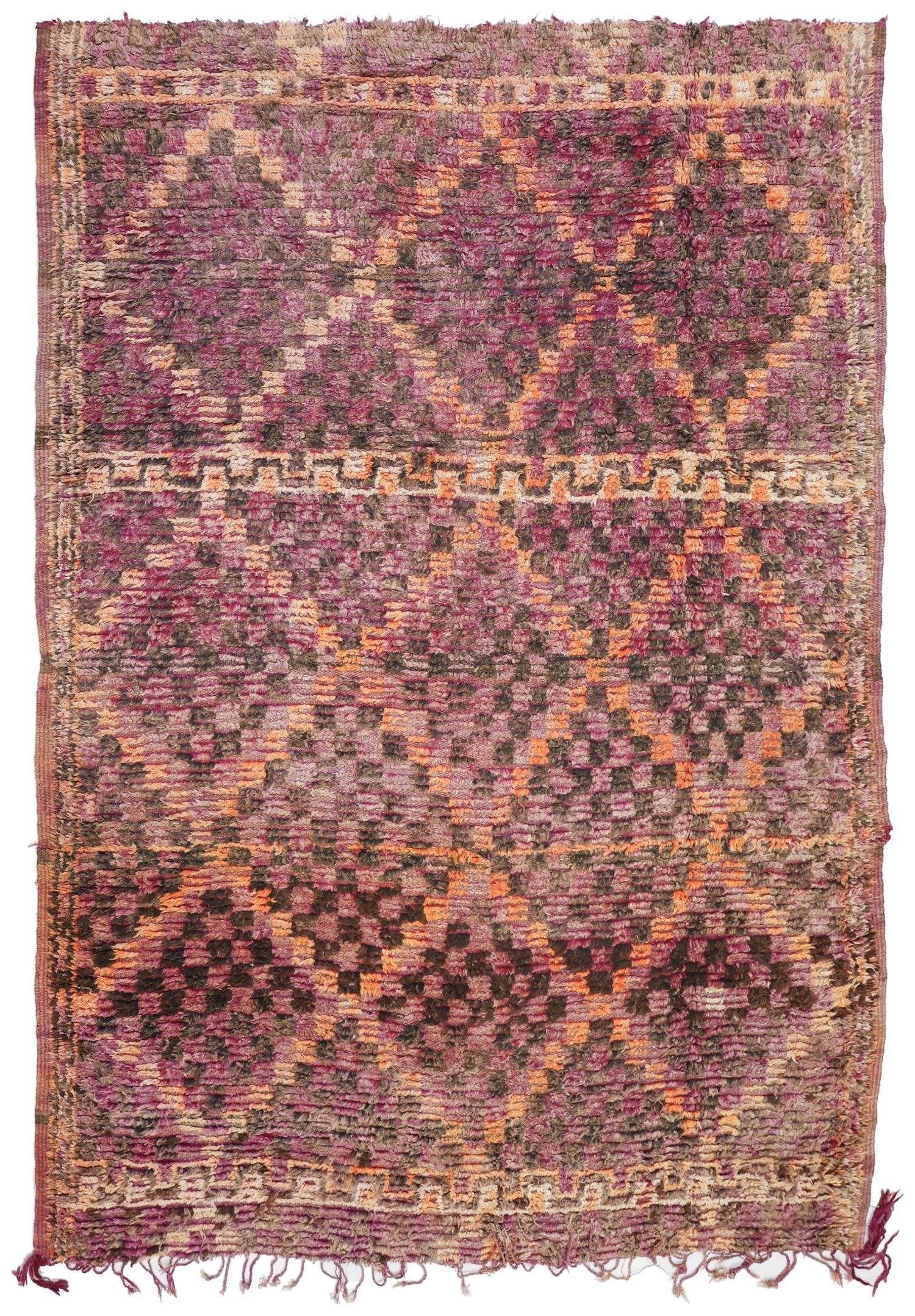 Vintage Berber Handwoven Tribal Rug