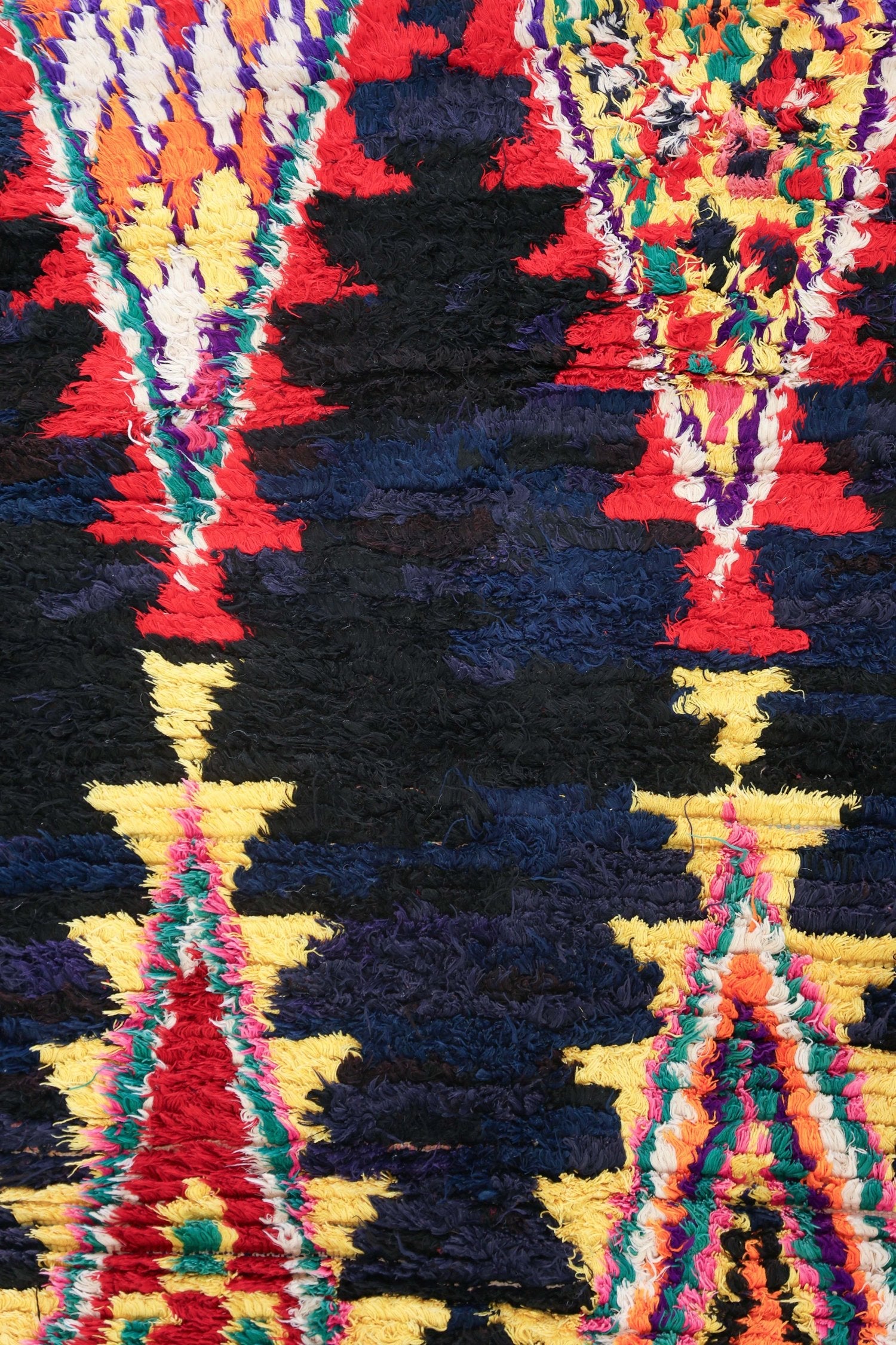 Vintage Berber Handwoven Tribal Rug, J74118