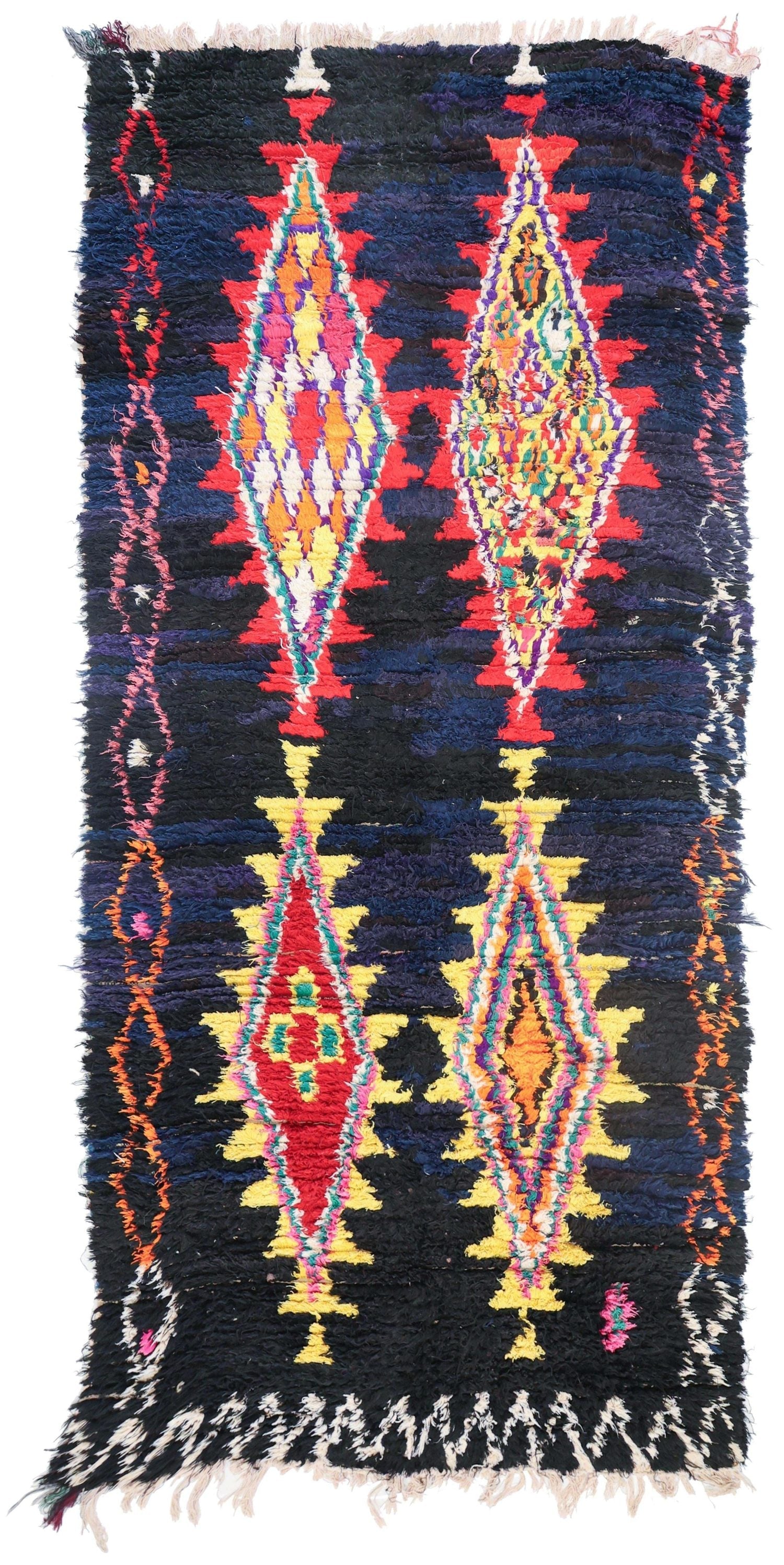 Vintage Berber Handwoven Tribal Rug