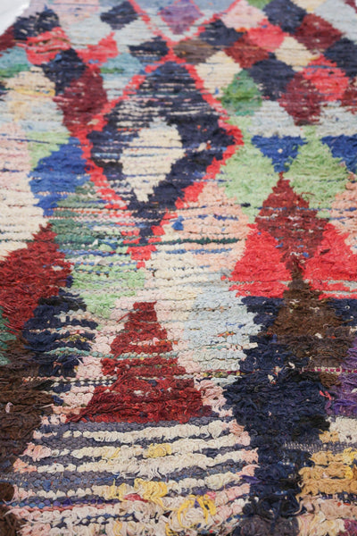 Vintage Berber Handwoven Tribal Rug, J74120