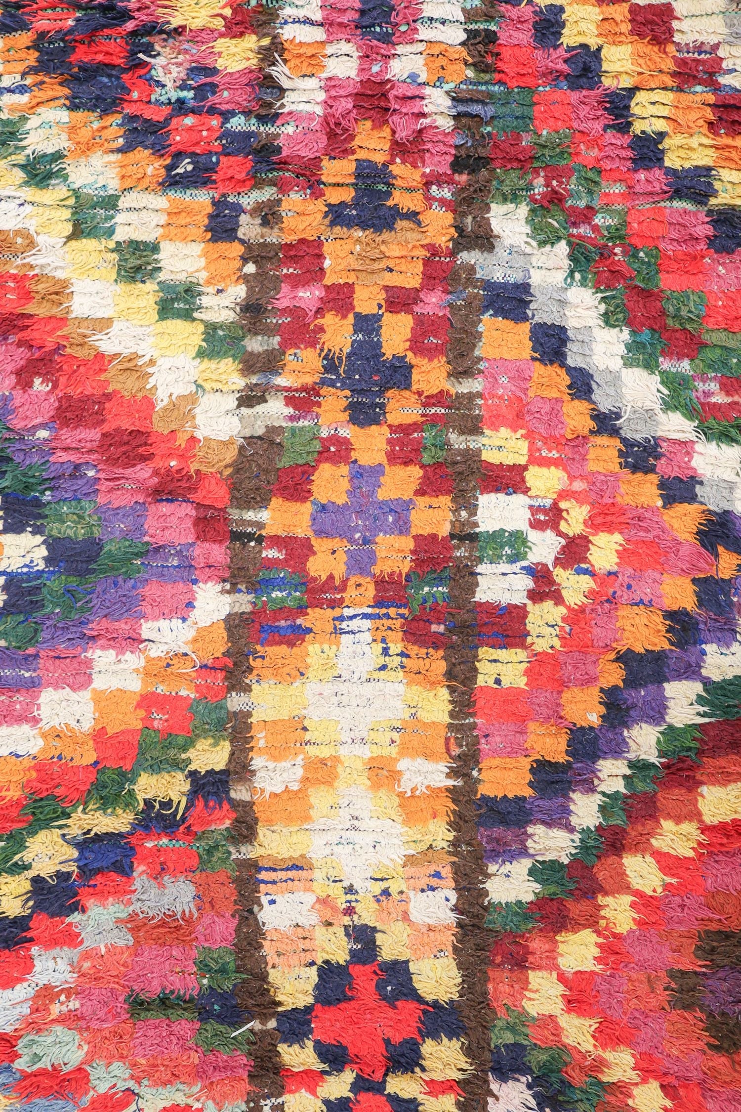 Vintage Berber Handwoven Tribal Rug, J74121