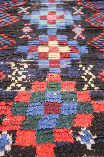 Vintage Berber Handwoven Tribal Rug, J74122