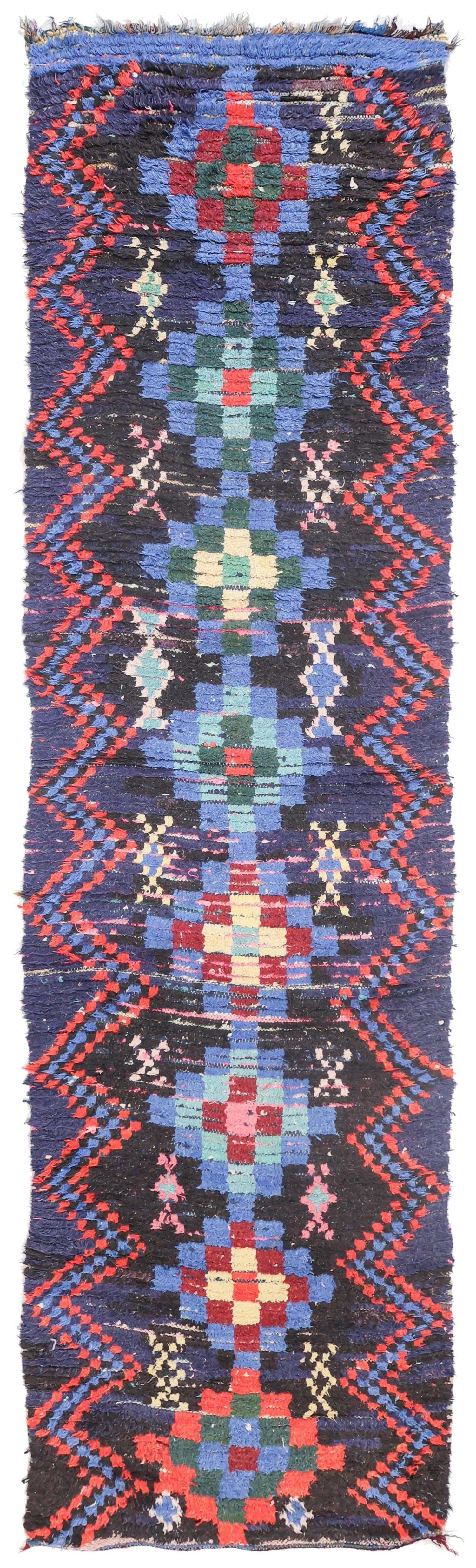 Vintage Berber Handwoven Tribal Rug