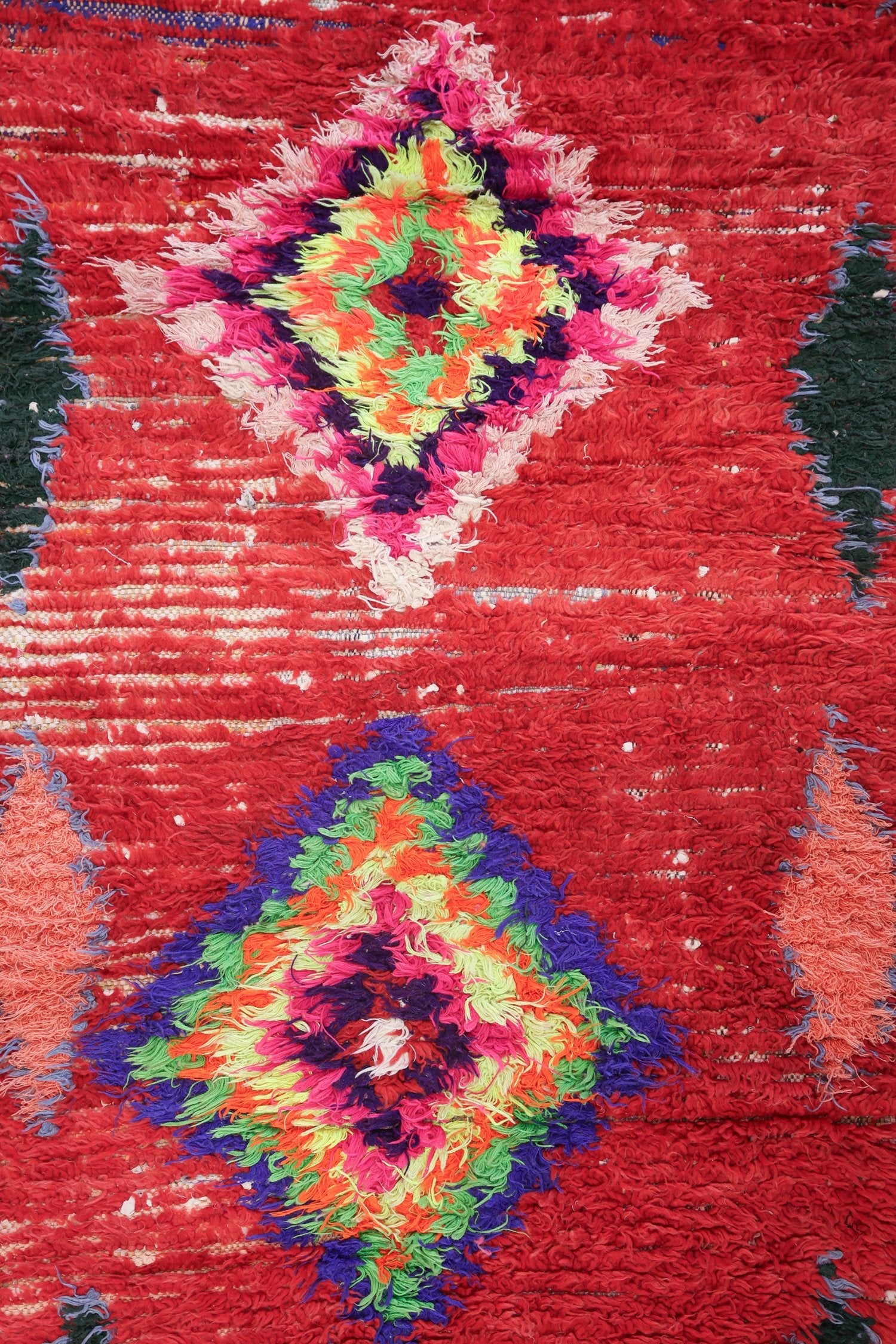 Vintage Berber Handwoven Tribal Rug, J74123