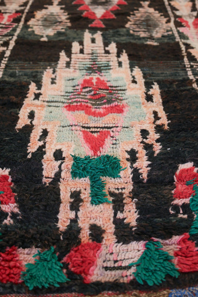 Vintage Berber Handwoven Tribal Rug, J74124