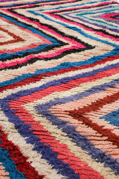 Vintage Berber Handwoven Tribal Rug, J74126