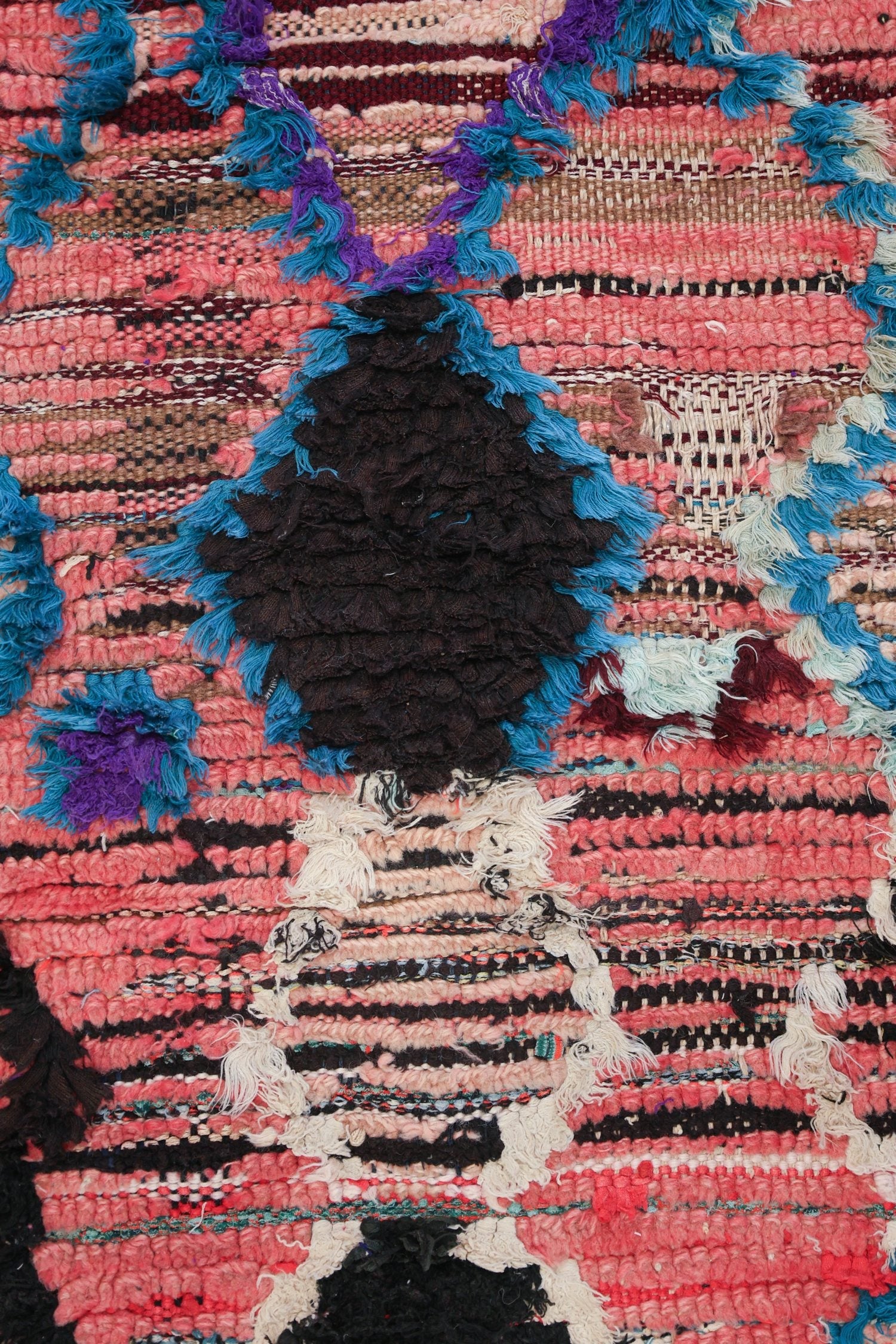 Vintage Berber Handwoven Tribal Rug, J74127