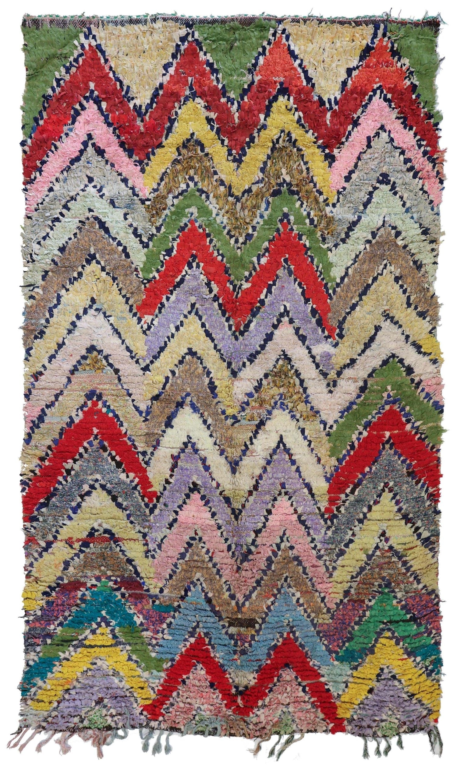 Vintage Berber Handwoven Tribal Rug