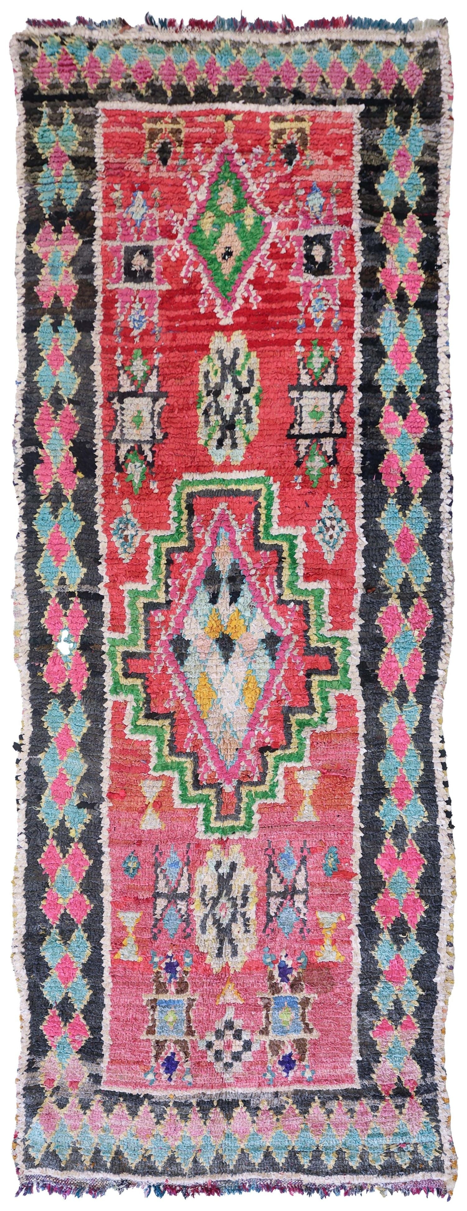 Vintage Berber Handwoven Tribal Rug