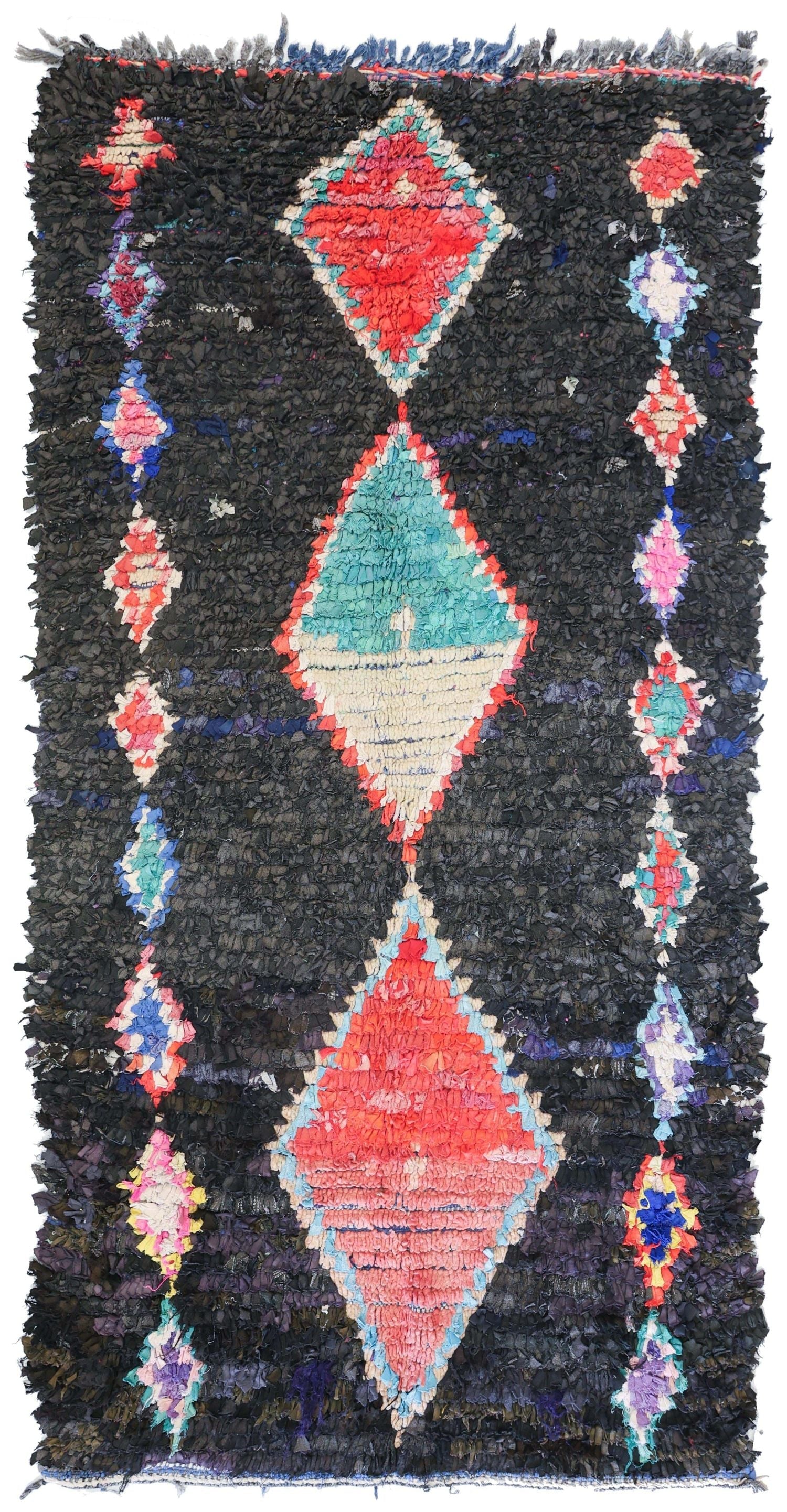 Vintage Berber Handwoven Tribal Rug