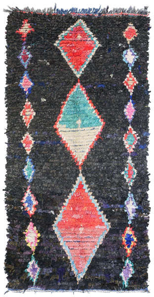 Vintage Berber Handwoven Tribal Rug