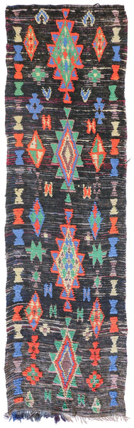 Vintage Berber Handwoven Tribal Rug