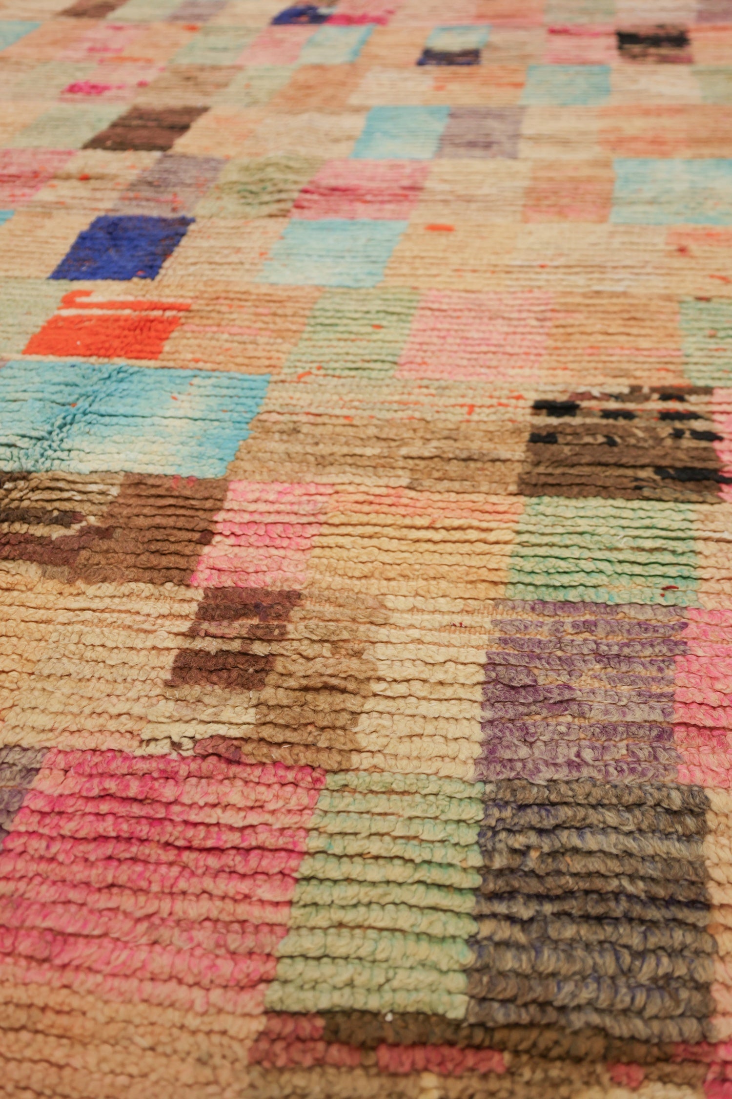 Vintage Berber Handwoven Tribal Rug, J62392