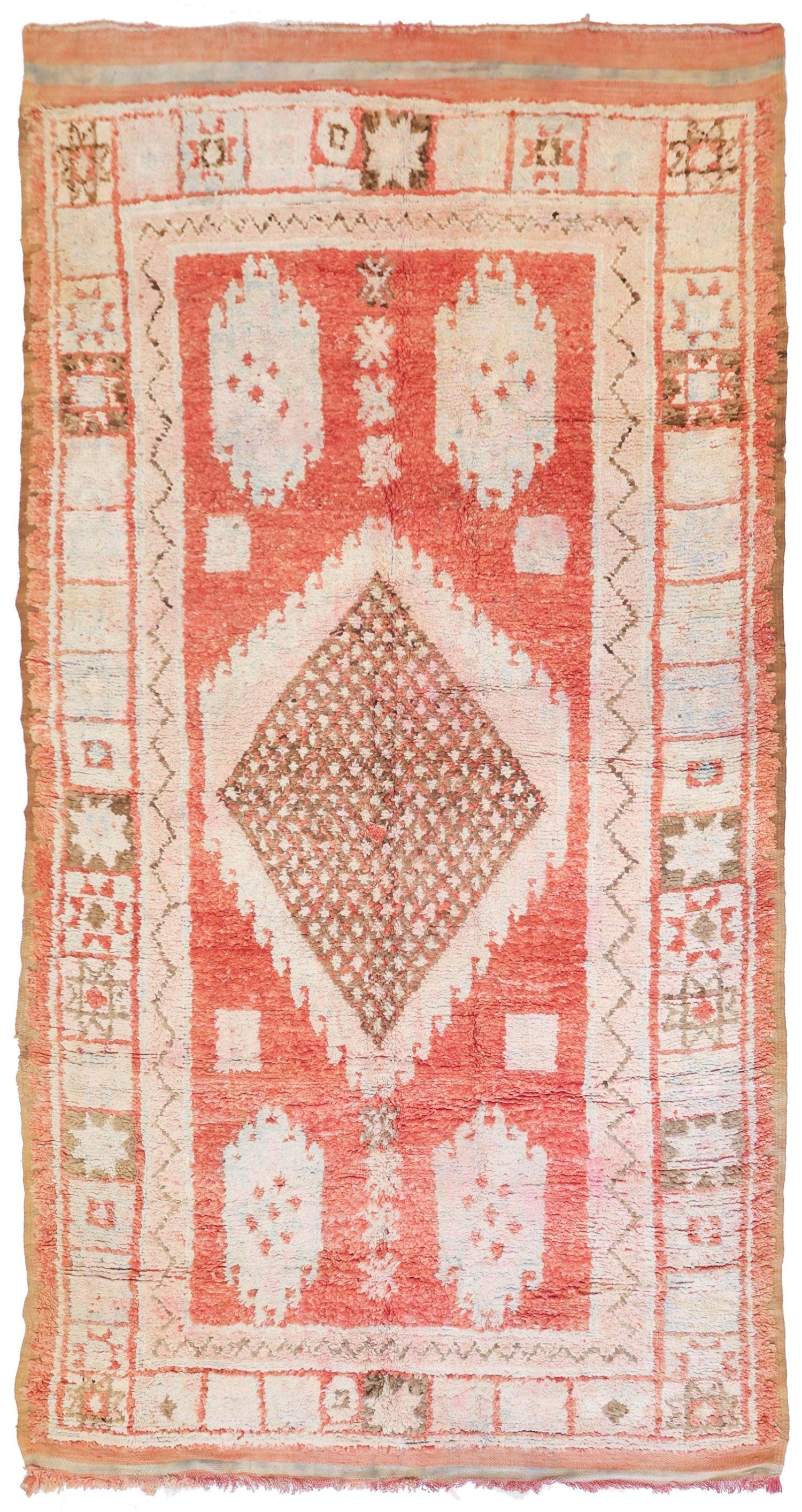 Vintage Berber Handwoven Tribal Rug