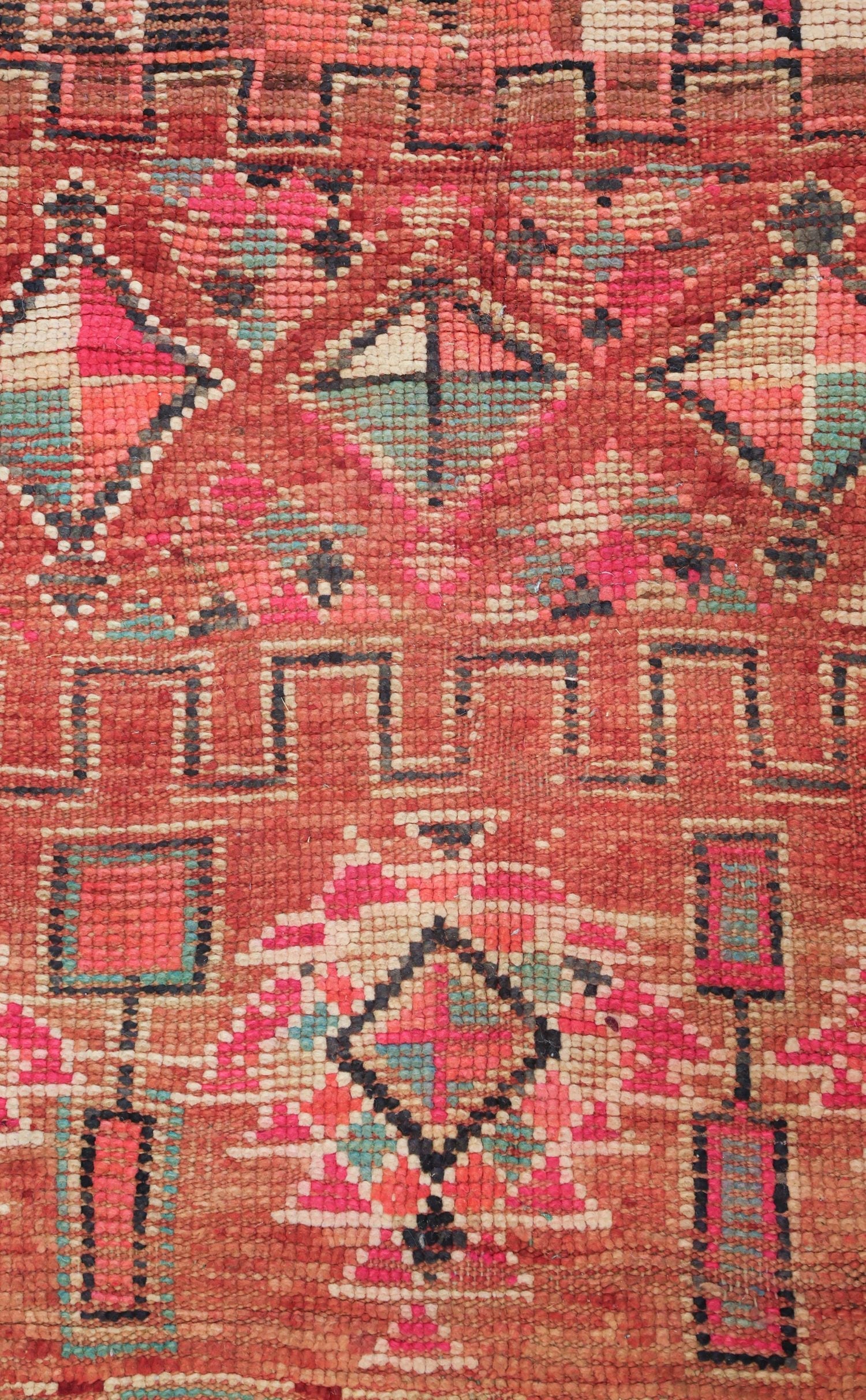 Vintage Berber Handwoven Tribal Rug, J74082