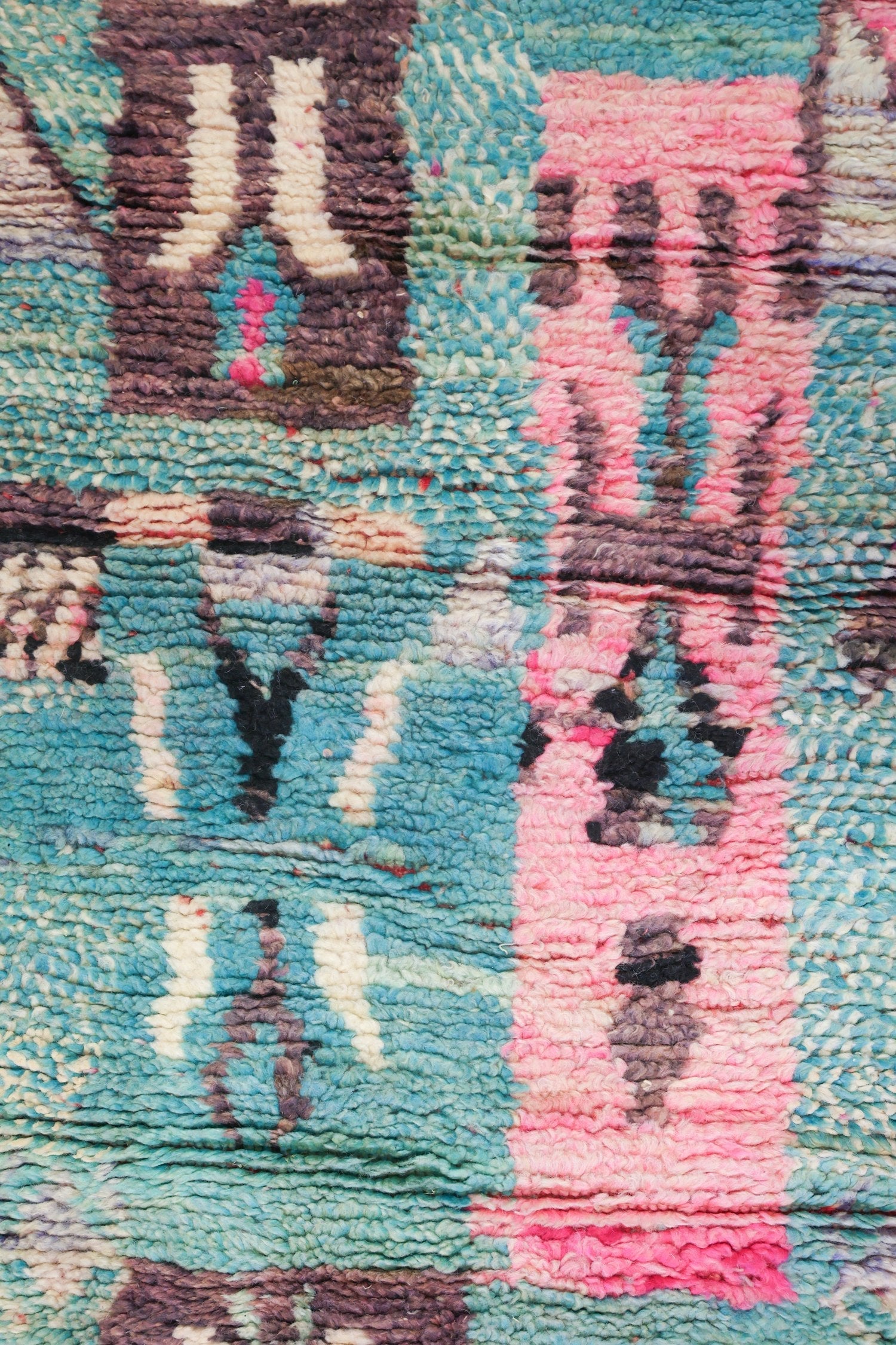 Vintage Berber Handwoven Tribal Rug, J74083