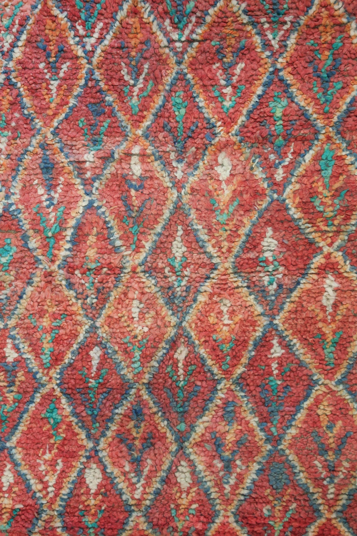 Vintage Berber Handwoven Tribal Rug, J74088